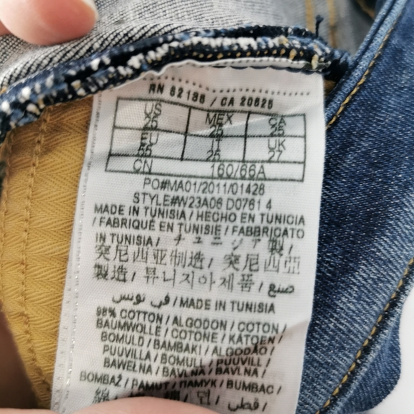 GUESS Vintage Y2K 2000s Jeans Size 27" 8 Long Leg Straight - Picture 11 of 11